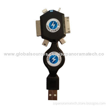 6-in-1 IPG5 Connector for Various Brand Phone Charging, Easy to Take, with Rechargeable Cable